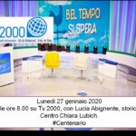 Centenario Chiara Lubich: Tv 2000 - 27.01.2020, ore 8.00 con Lucia Abignente