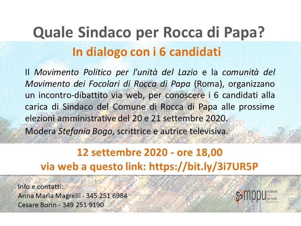 Rocca di Papa (Roma): in dialogo con i candidati sindaco