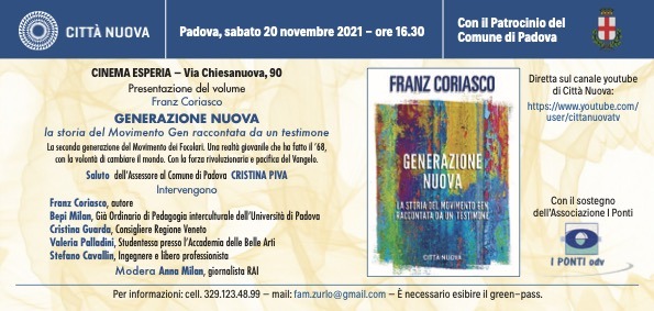 Presentazione libro: "Generazione nuova" Padova 20 novembre