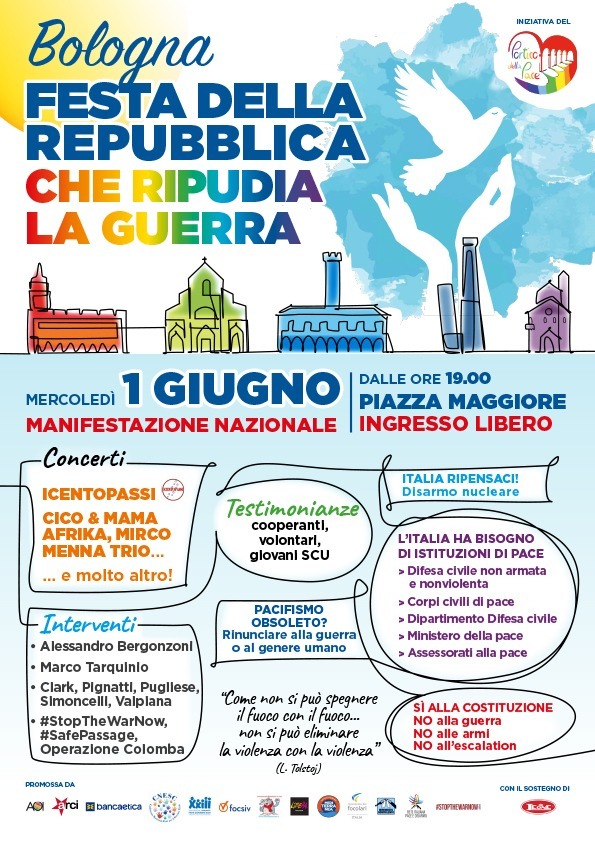 Bologna Festa della Repubblica che ripudia la guerra