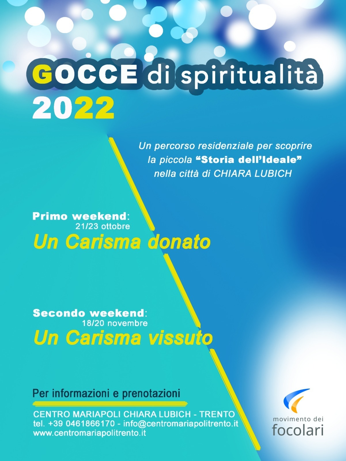 Gocce di spiritualità 2022 a Trento