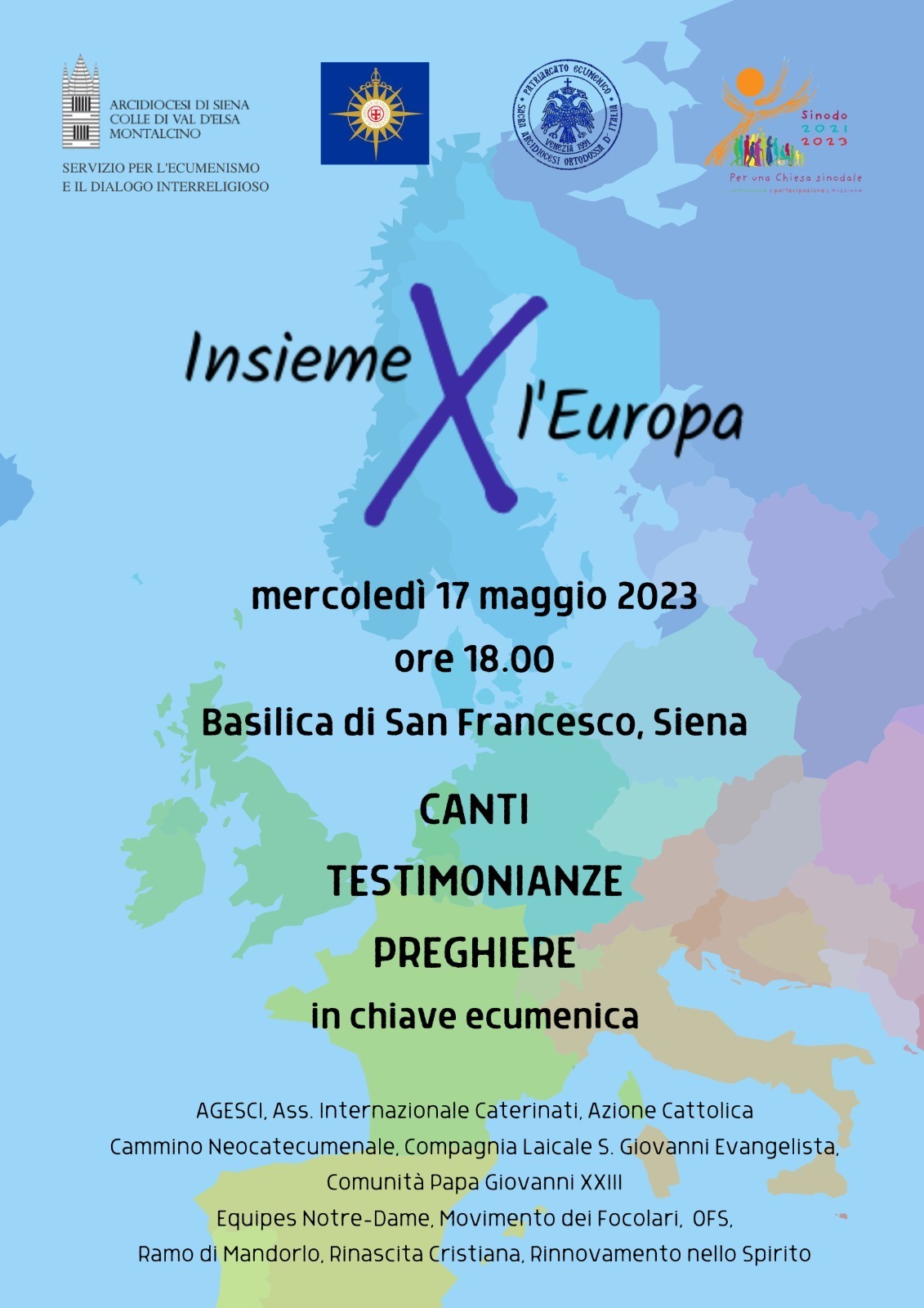 Siena, 17 Maggio: Insieme per l'Europa
