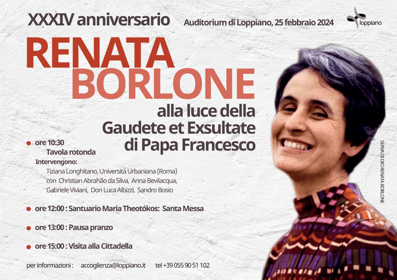 Renata Borlone, alla luce della Gaudete et Exultate: Loppiano, 25.02.2024