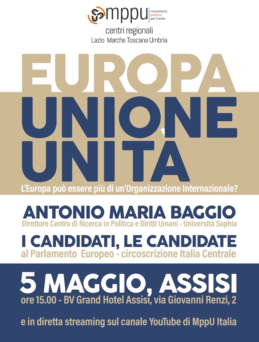 Europa Unione Unità. Assisi 5 maggio 2024
