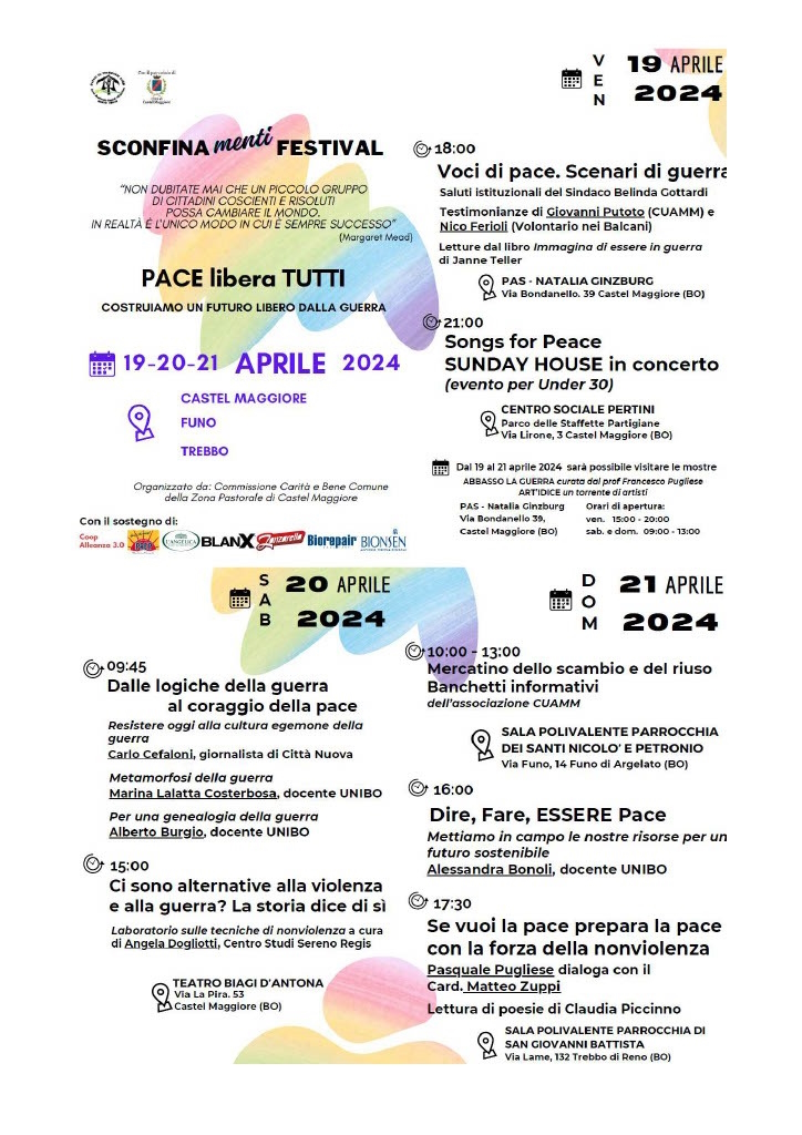 SCONFINAmenti Festival: 19-21 aprile 2024 Castel Maggiore (Bo)